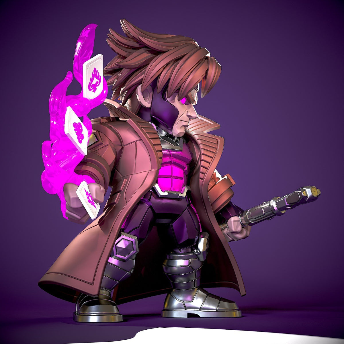 Gambit Marvel Fan Art Figure Full Colour 3D Printed Statue