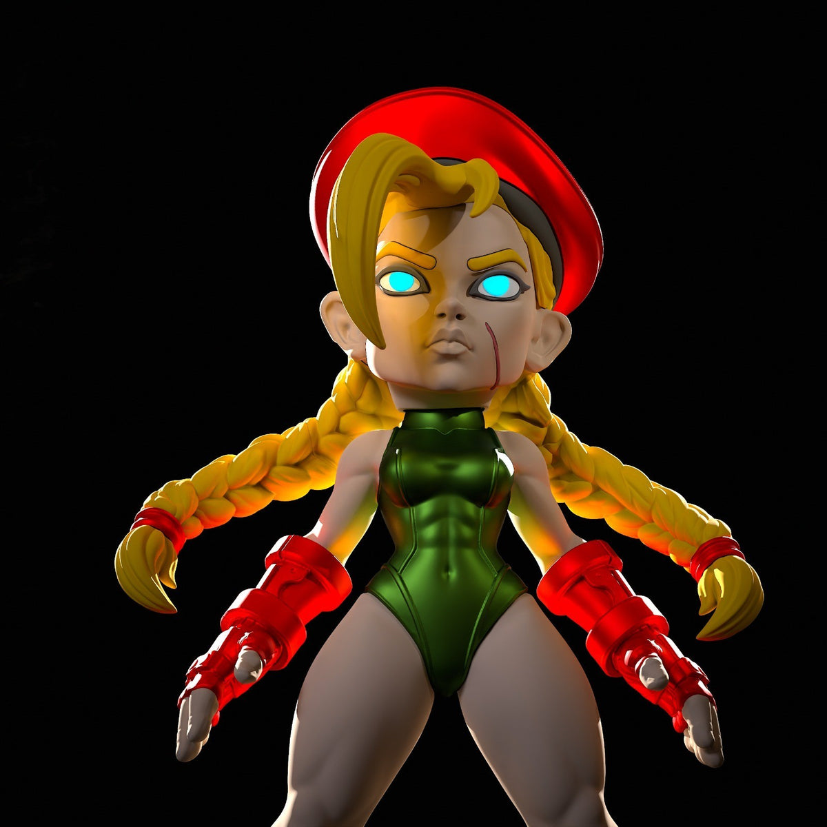 Cammy Classic Street Fighter Fan Art Figure Full Colour 3D Printed Statue