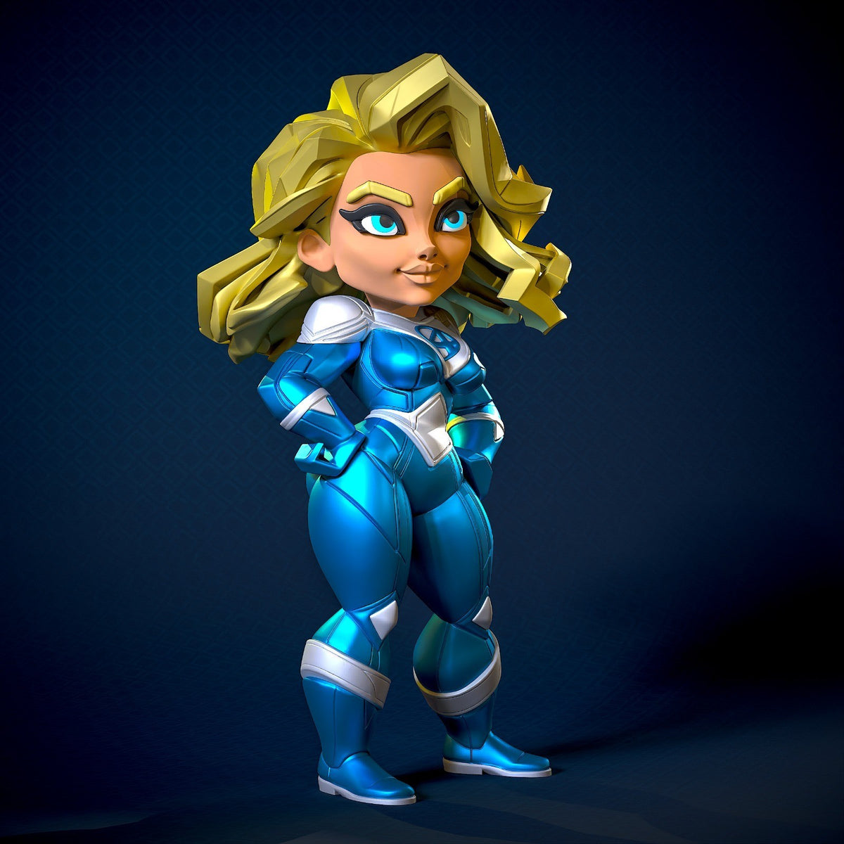 Sue Storm Marvel Fan Art Figure Full Colour 3D Printed Statue