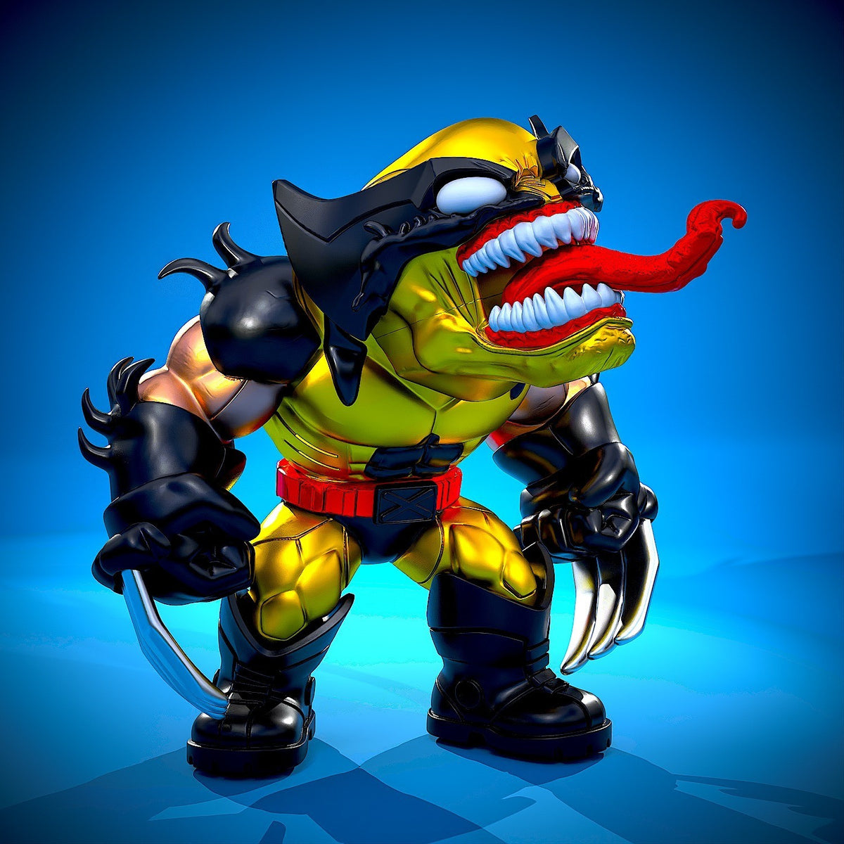 Venom x Wolverine Marvel Fan Art Figure Full Colour 3D Printed Statue