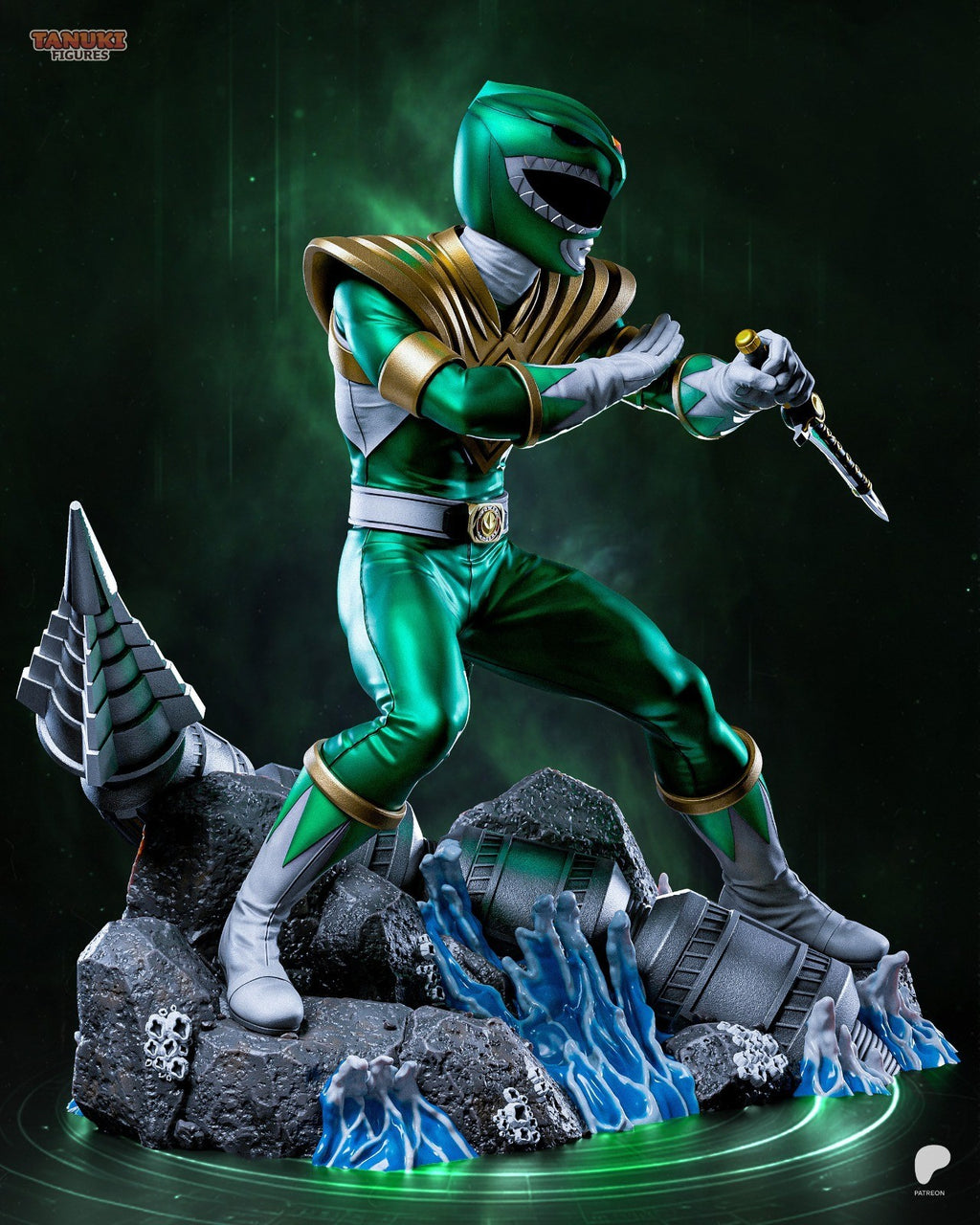 Green Ranger (Power Rangers) 3D Printed Garage Kit Figure