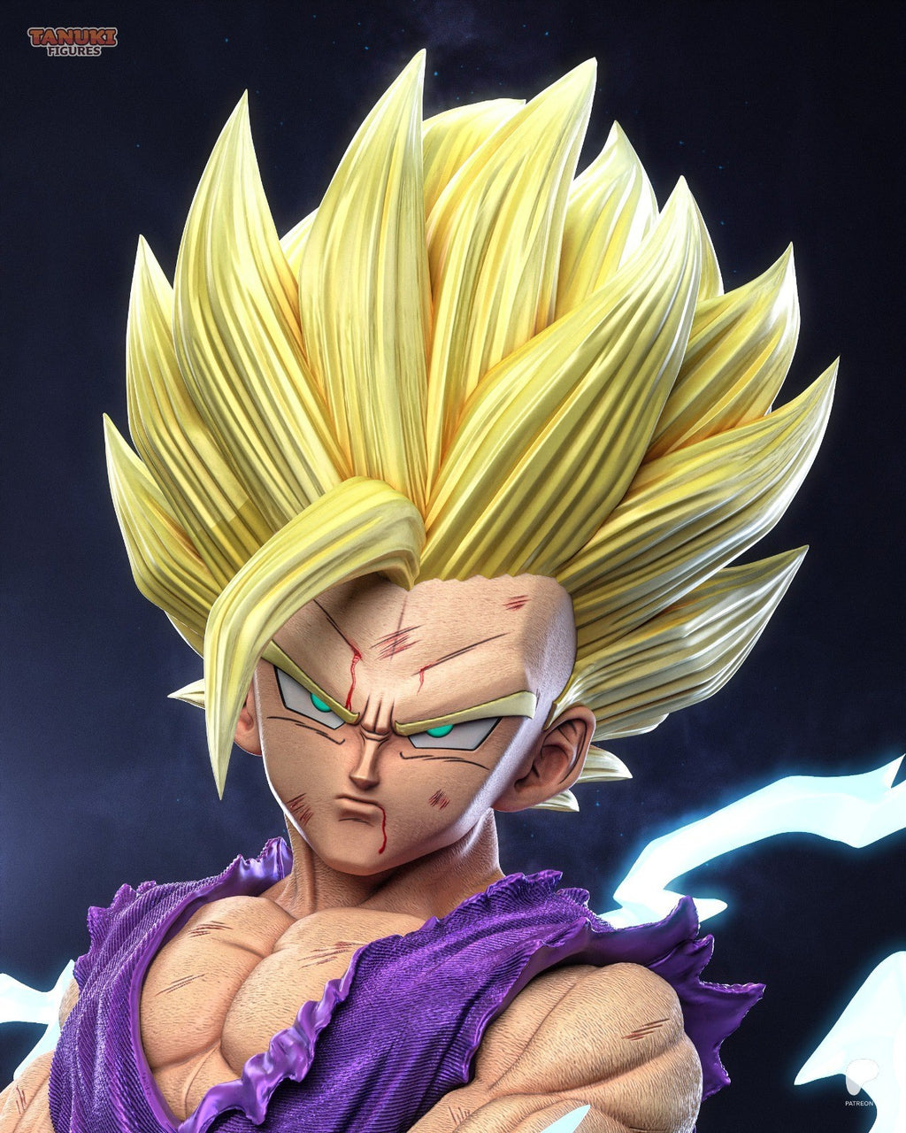 Gohan SSJ2 (Dragon Ball) 3D Printed Garage Kit Figure