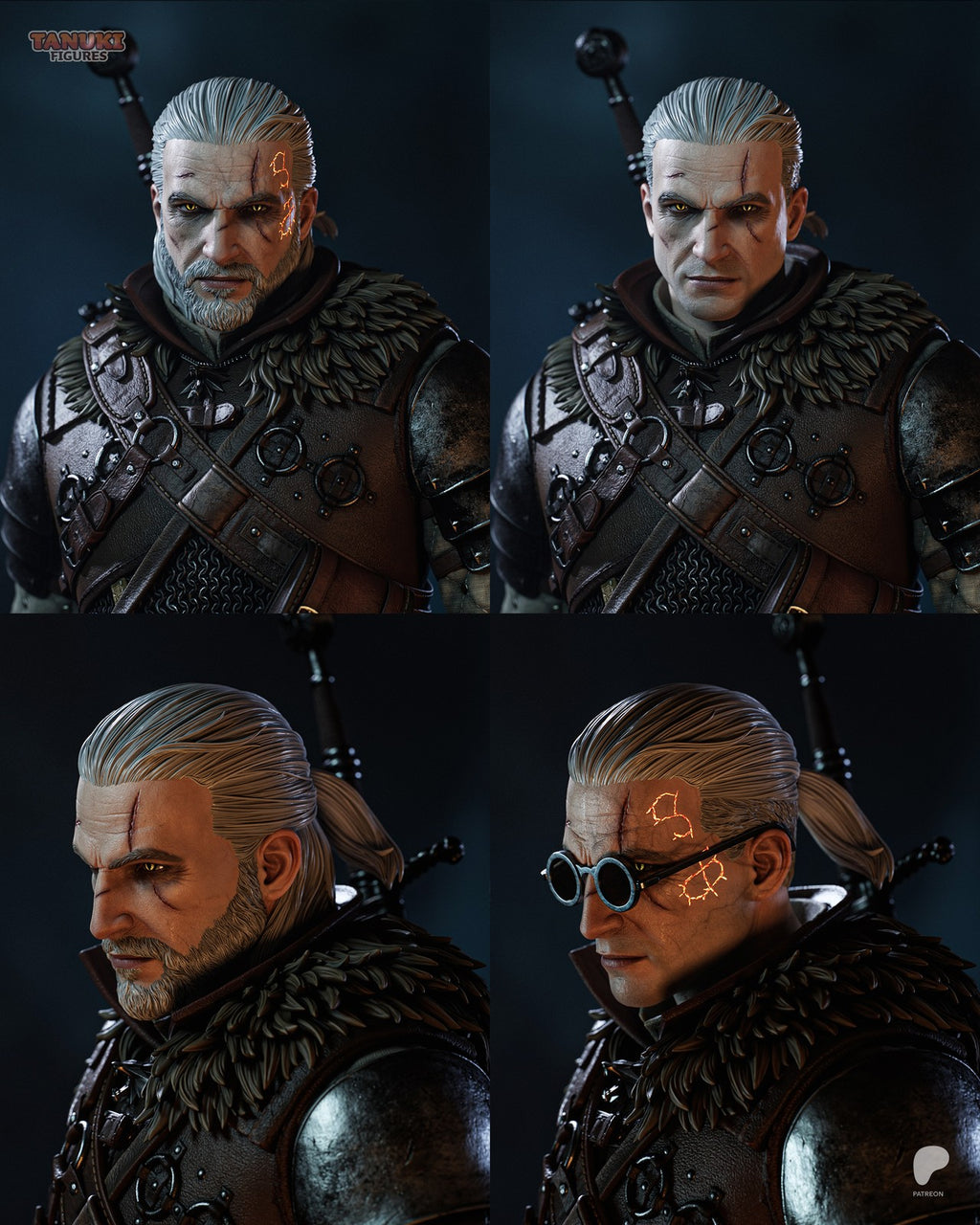 Geralt (The Witcher) 3D Printed Garage Kit Figure