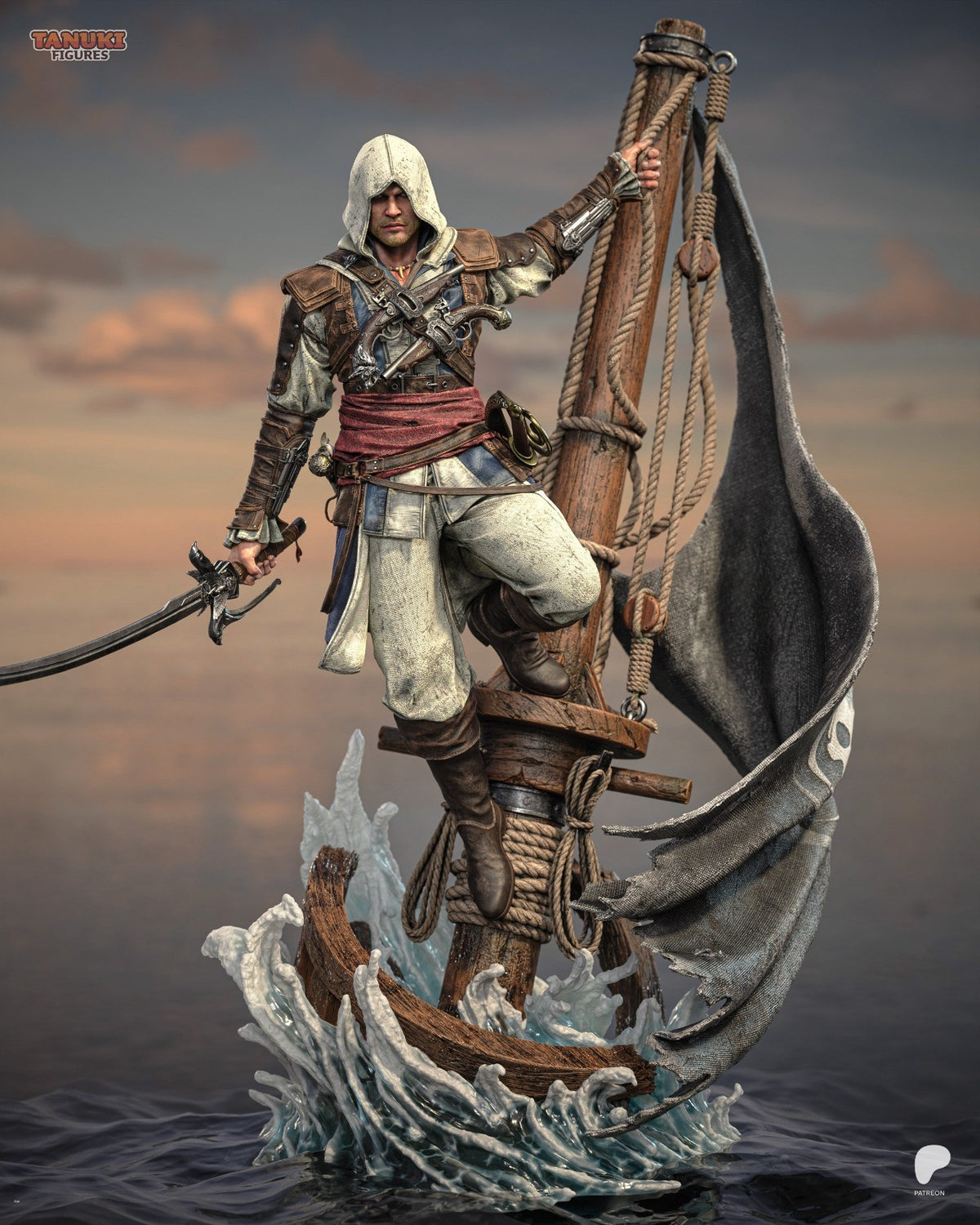 Edward Kenway (Assassin's Creed) 3D Printed Garage Kit Figure