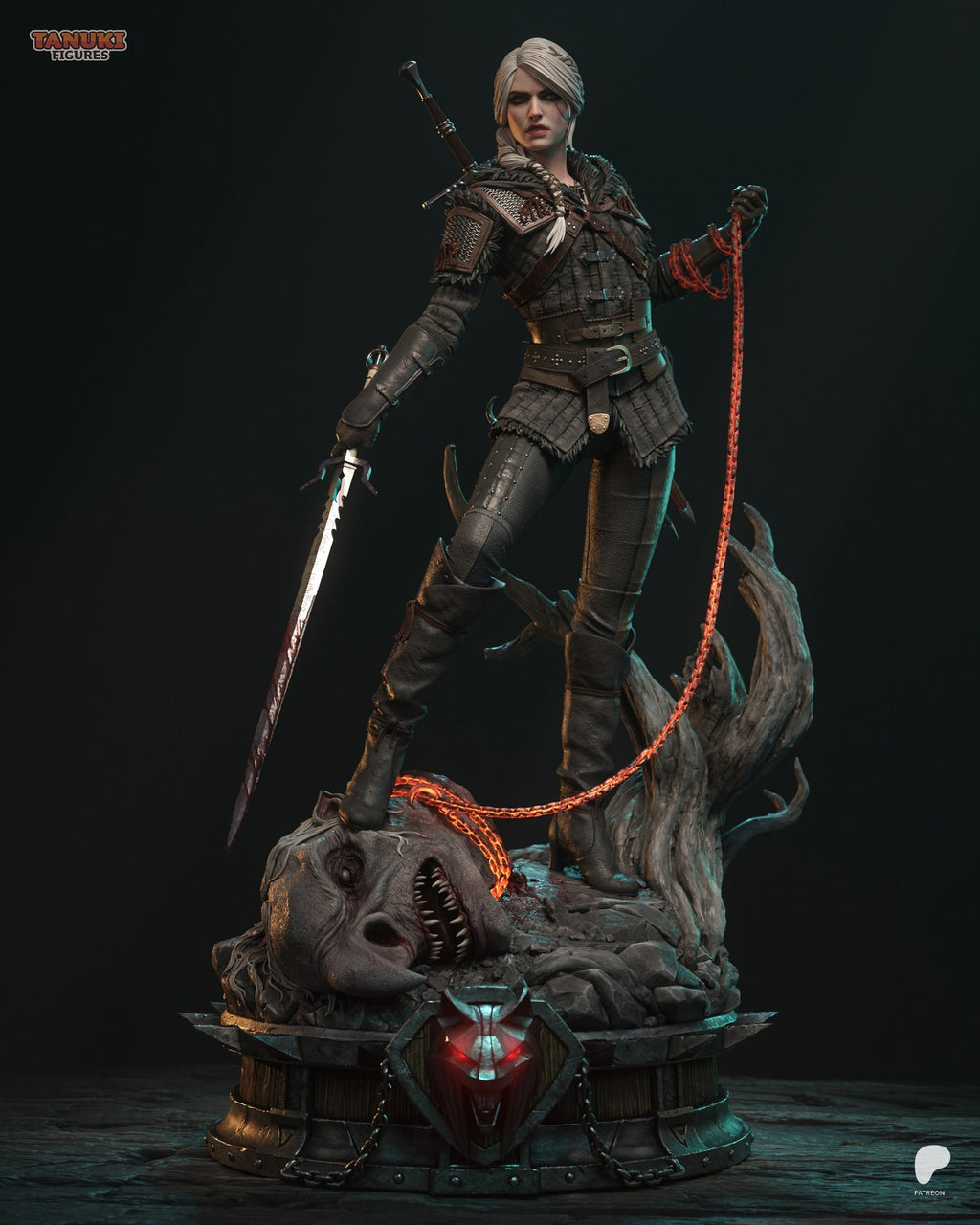 Ciri (The Witcher) 3D Printed Garage Kit Figure
