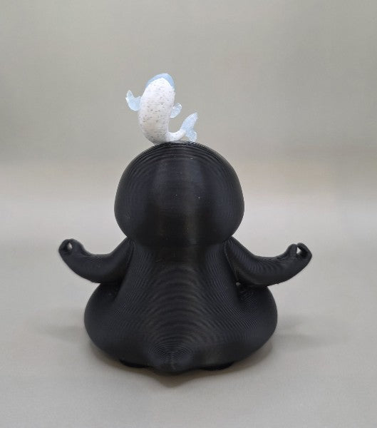 Zen Meditating Penguin Figure