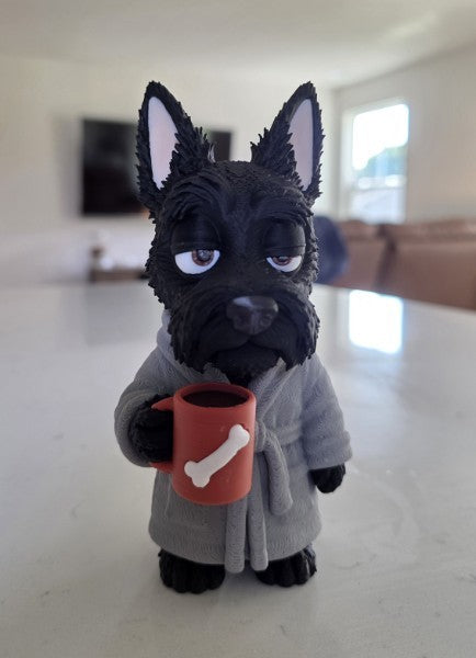 Tired Scottish Terrier Figure