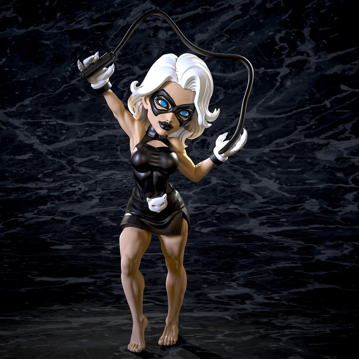 Black Cat Marvel Fan Art Figure Full Colour 3D Printed Statue