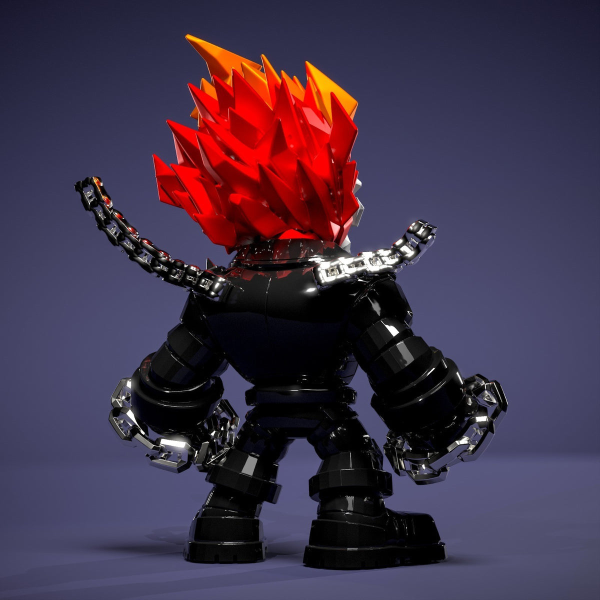 Ghost Rider Marvel Fan Art Figure Full Colour 3D Printed Statue