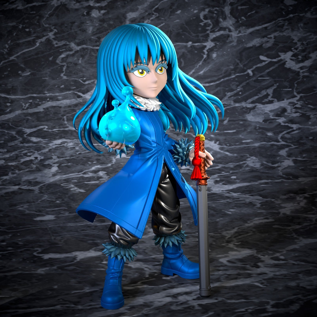 Rimuru Tempest Tensura Slime Fan Art Figure Full Colour 3D Printed Statue