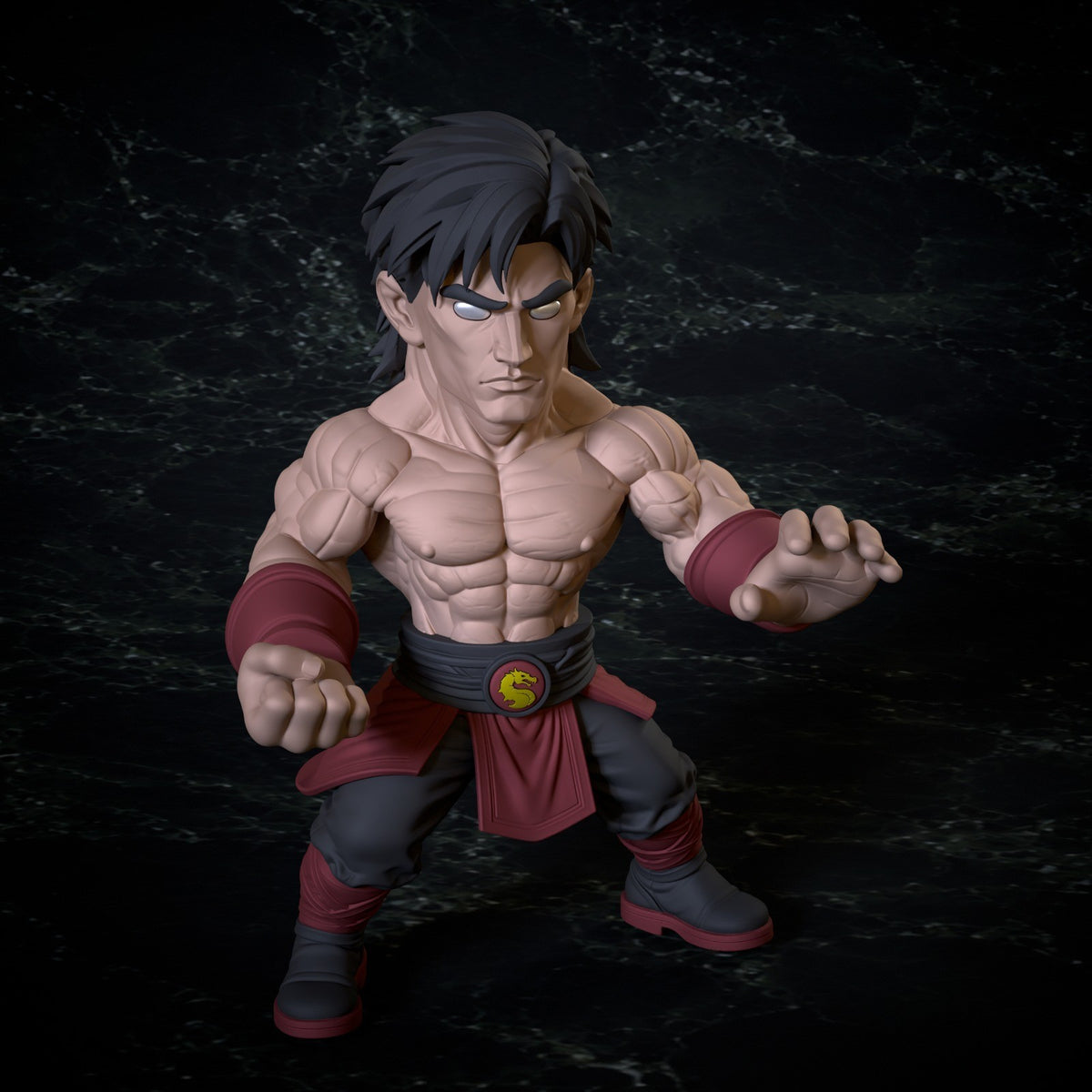 Liu Kang Mortal Kombat Fan Art Figure Full Colour 3D Printed Statue