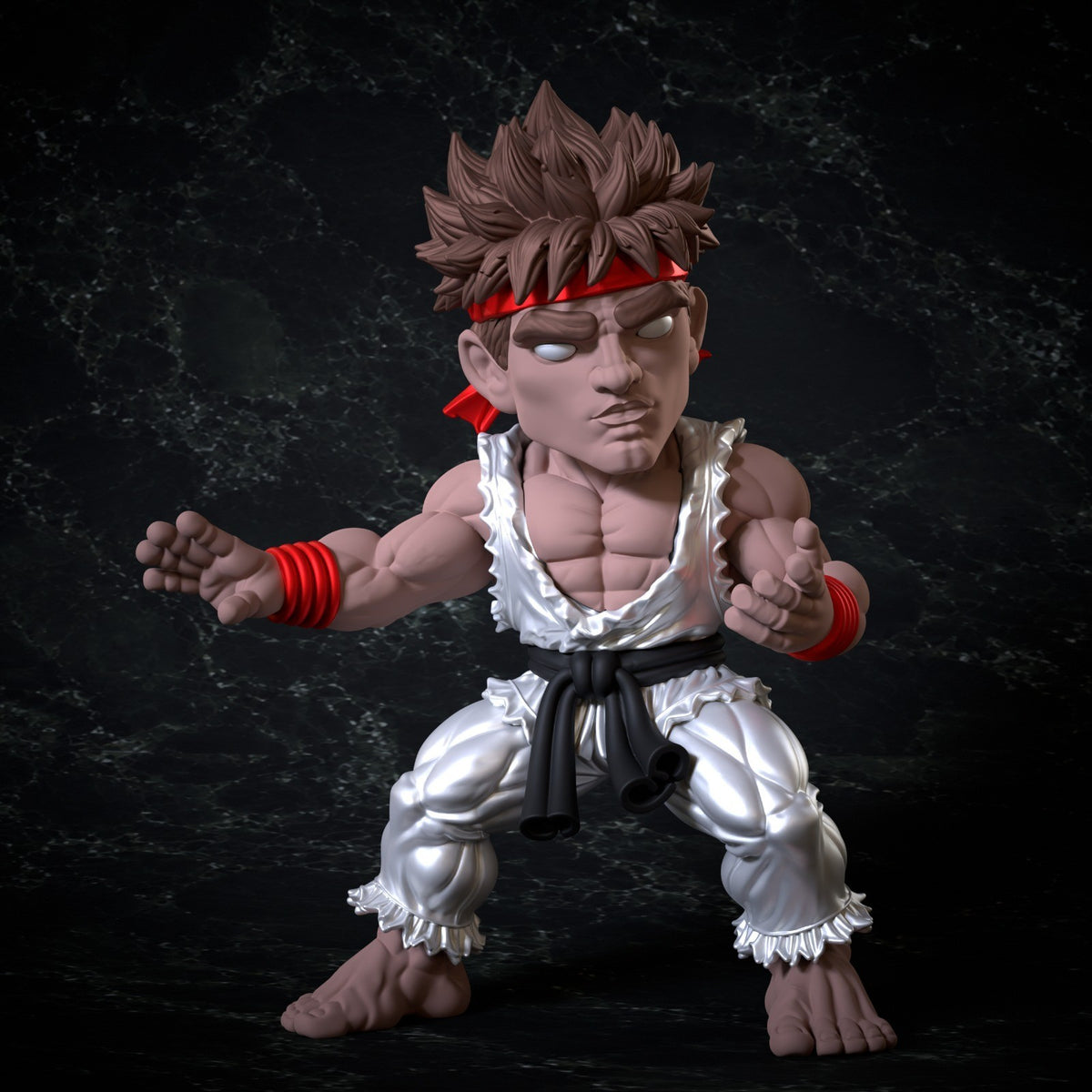 Ryu Classic Street Fighter Fan Art Figure Full Colour 3D Printed Statue