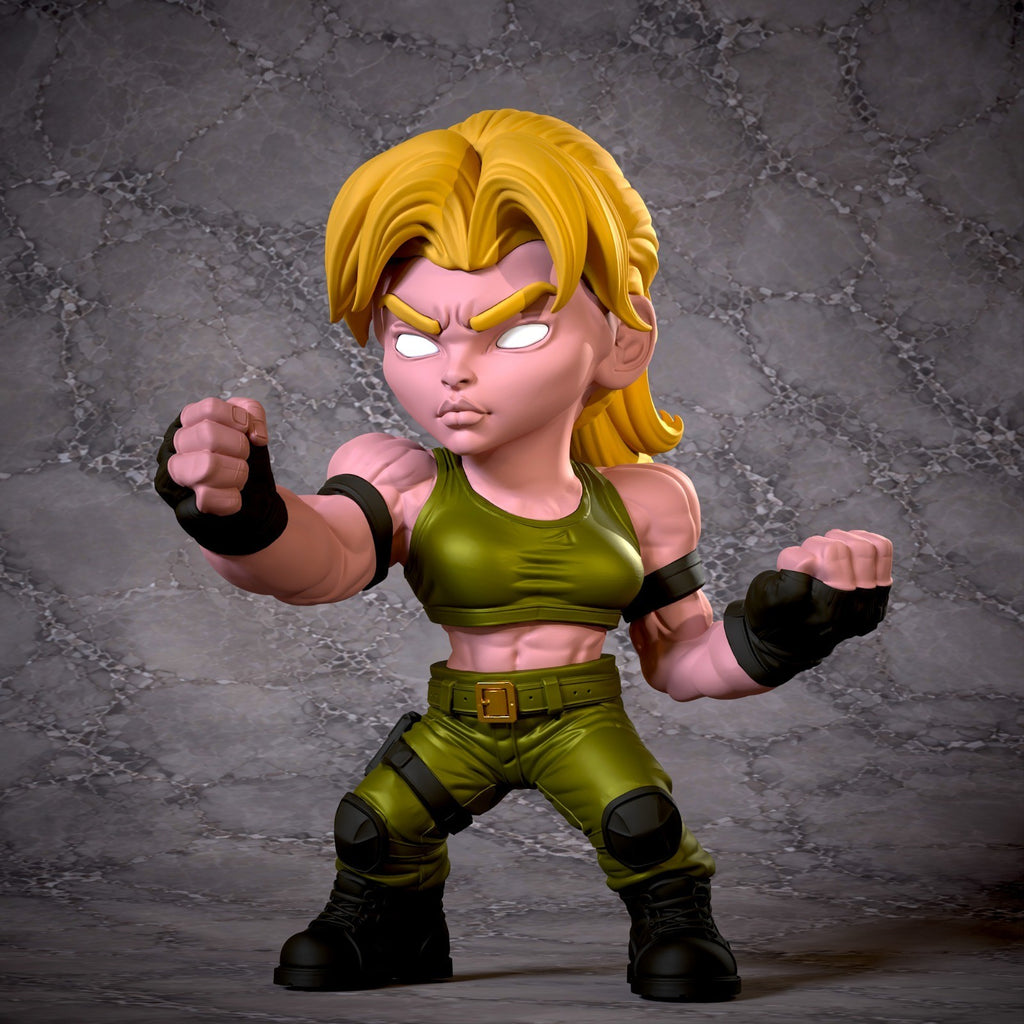 Sonya Blade Mortal Kombat Fan Art Figure Full Colour 3D Printed Statue