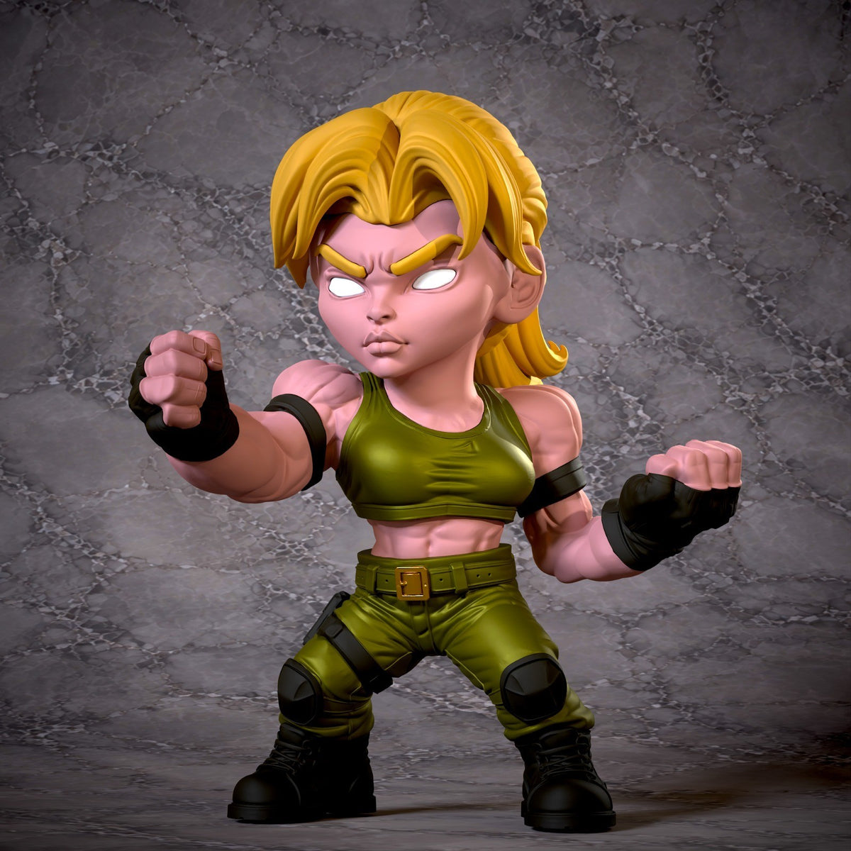 Sonya Blade Mortal Kombat Fan Art Figure Full Colour 3D Printed Statue