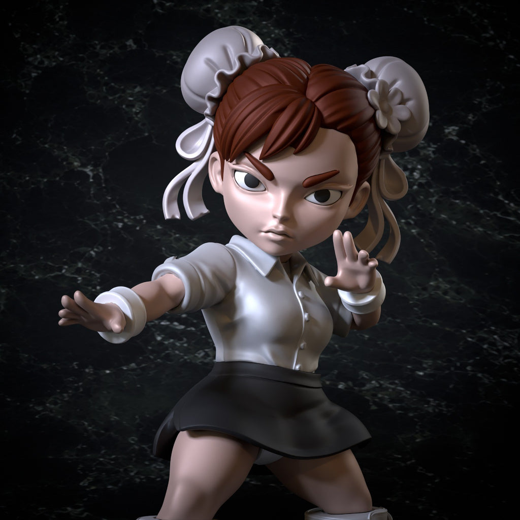 Chun-Li Street Fighter Fan Art Figure Full Colour 3D Printed Statue