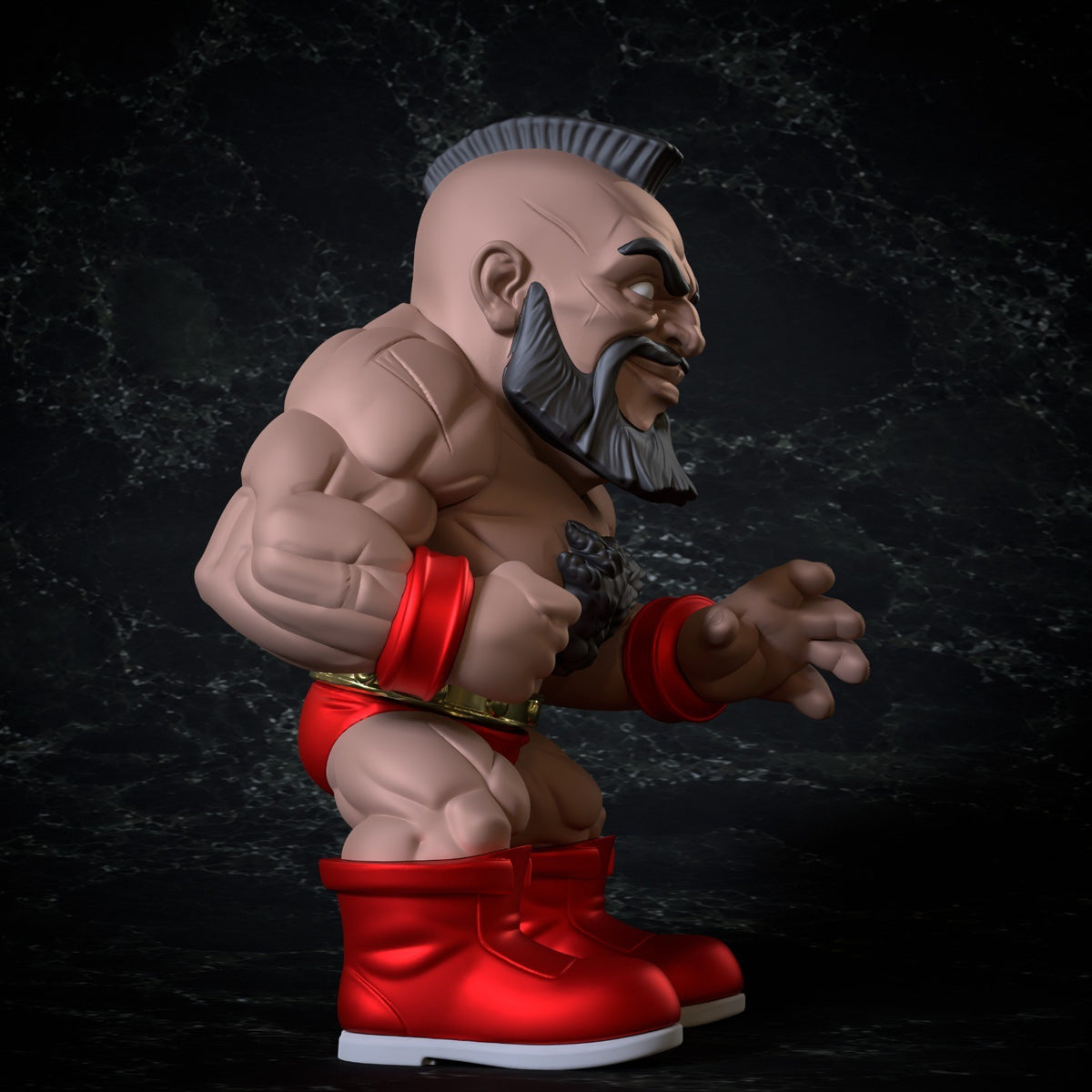 Zangief Street Fighter Fan Art Figure Full Colour 3D Printed Statue