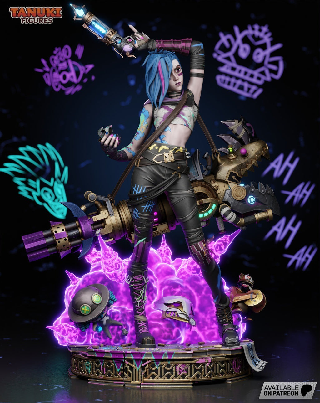 Jinx (Arcane) 3D Printed Garage Kit Figure
