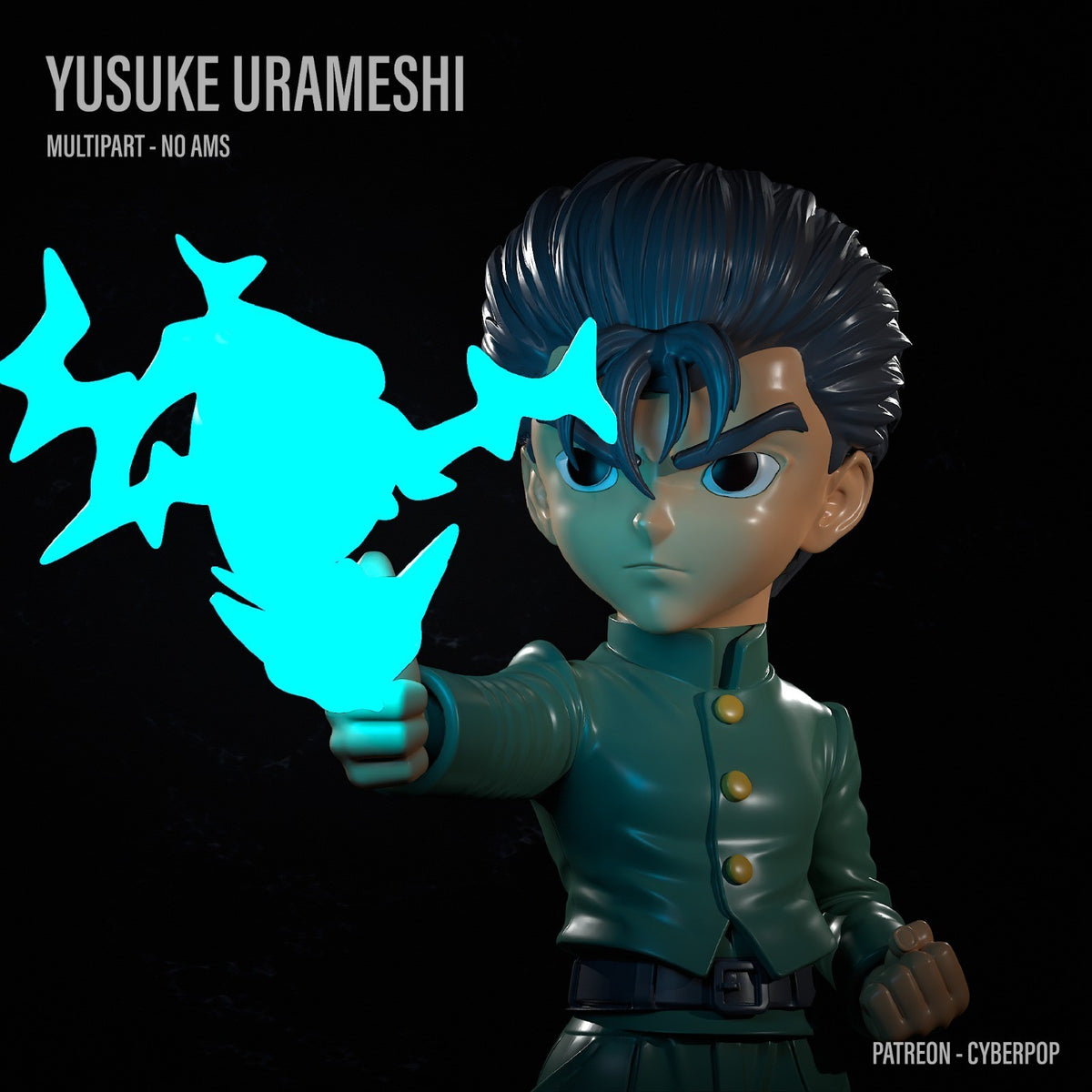 Yusuke Urameshi Yu Yu Hakusho Fan Art Figure Full Colour 3D Printed Statue