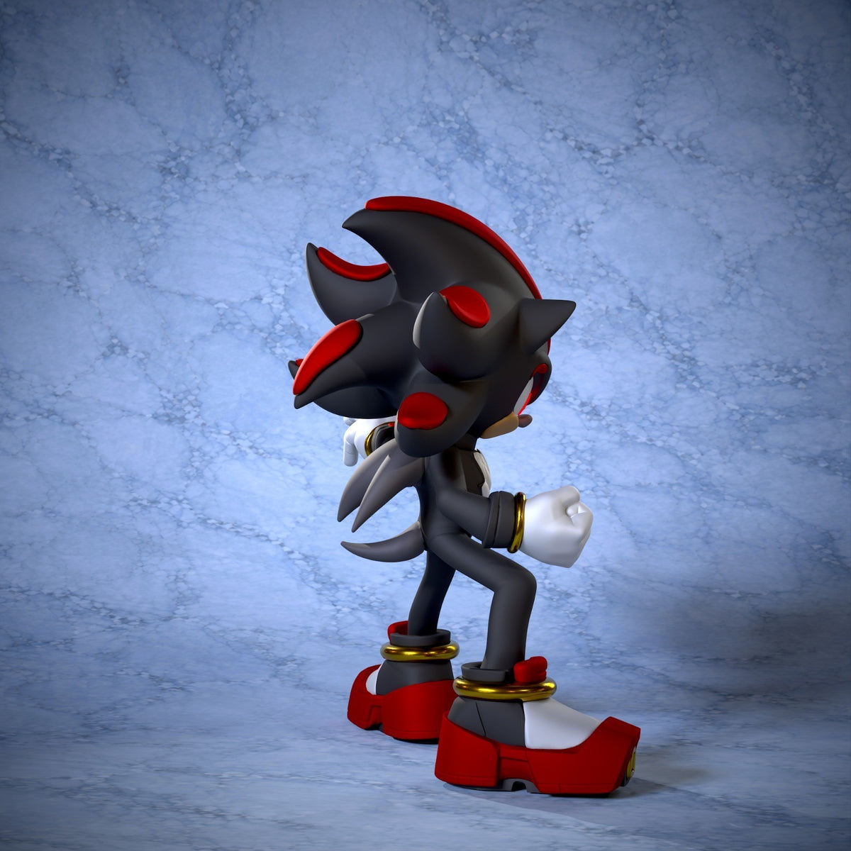 Shadow the Hedgehog Sonic Fan Art Figure Full Colour 3D Printed Statue