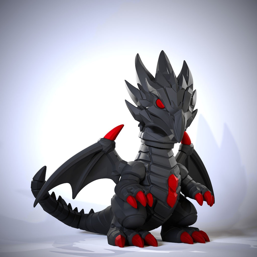 Red-Eyes Black Dragon Yu-Gi-Oh Fan Art Figure Full Colour 3D Printed Statue
