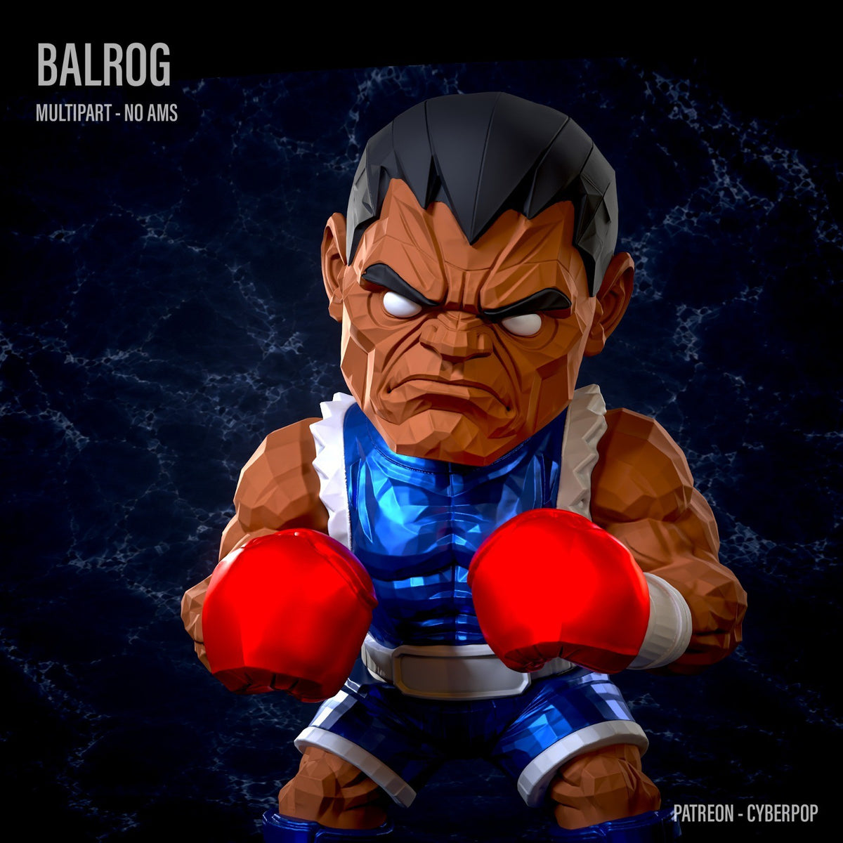 Balrog Street Fighter Fan Art Figure Full Colour 3D Printed Statue