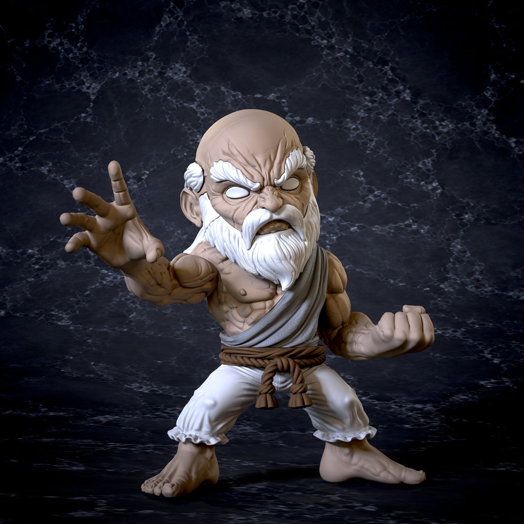 Gouken Street Fighter Fan Art Figure Full Colour 3D Printed Statue