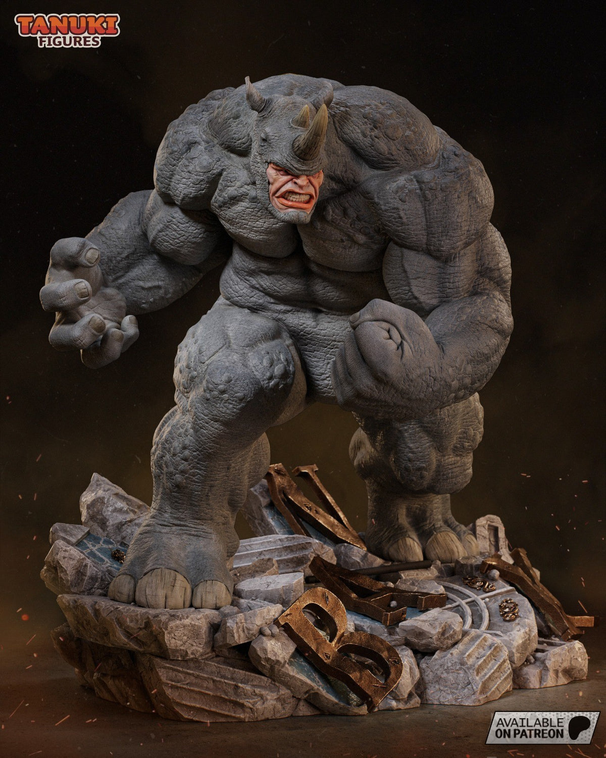 Rhino (Spider-Man) 3D Printed Garage Kit Figure