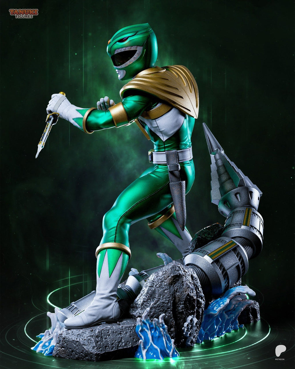 Green Ranger (Power Rangers) 3D Printed Garage Kit Figure