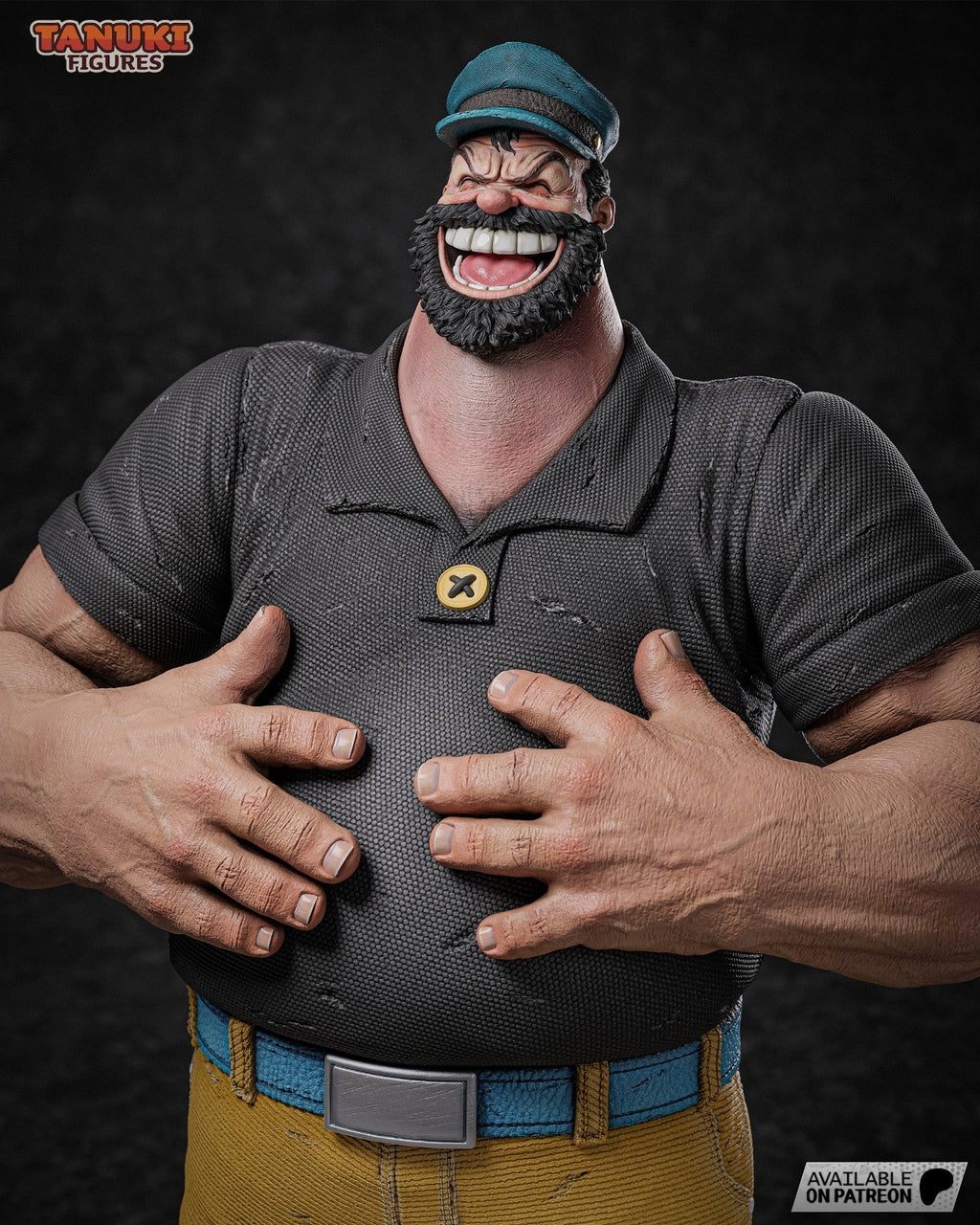 Bluto (Popeye) 3D Printed Garage Kit Figure