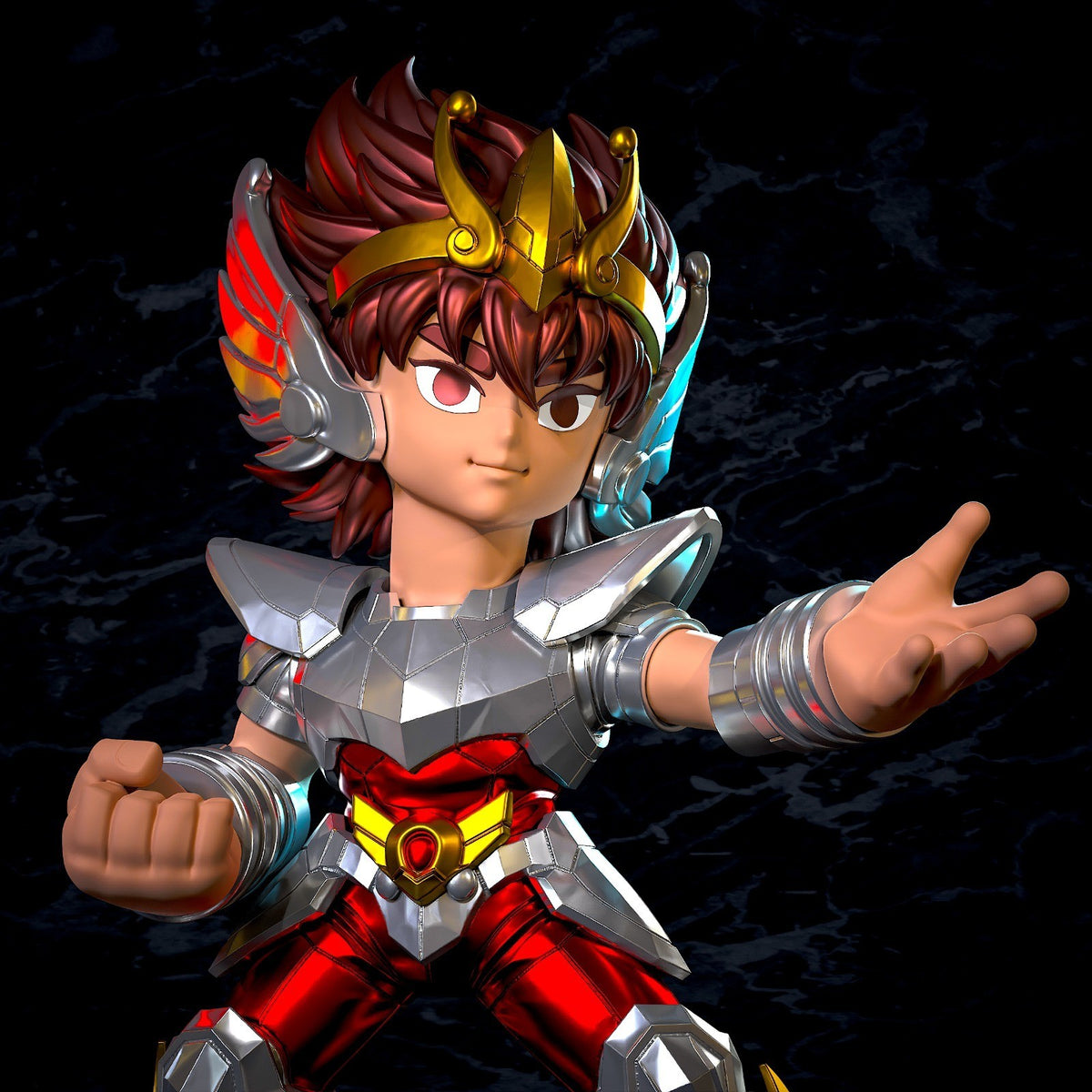 Pegasus Seiya Saint Seiya Fan Art Figure Full Colour 3D Printed Statue