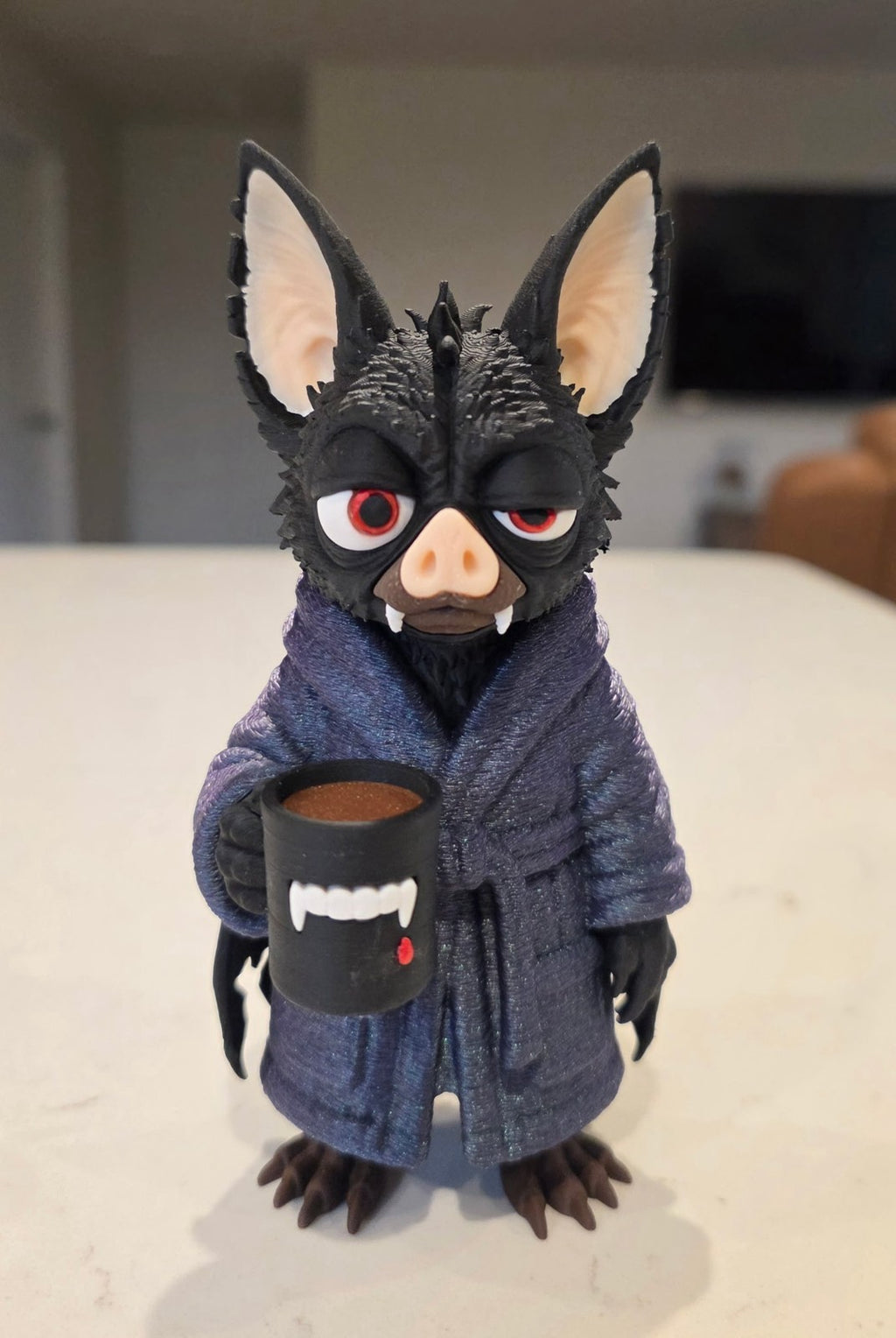 Tired Halloween Bat Figure