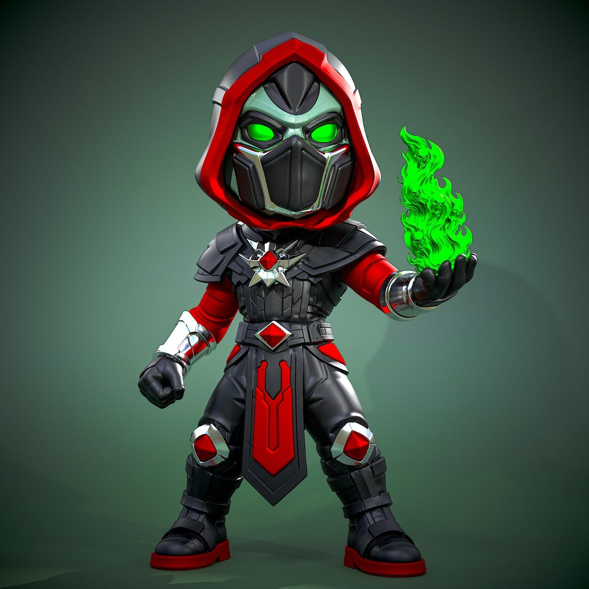 Ermac Mortal Kombat Fan Art Figure Full Colour 3D Printed Statue