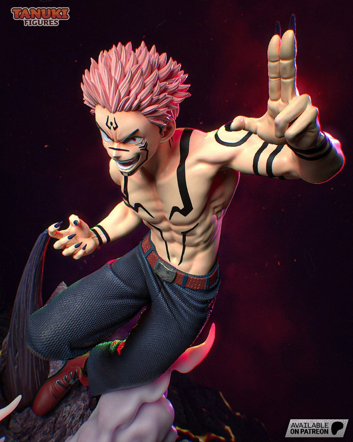 Itadori & Sukuna (Jujutsu Kaisen) 3D Printed Garage Kit Figure