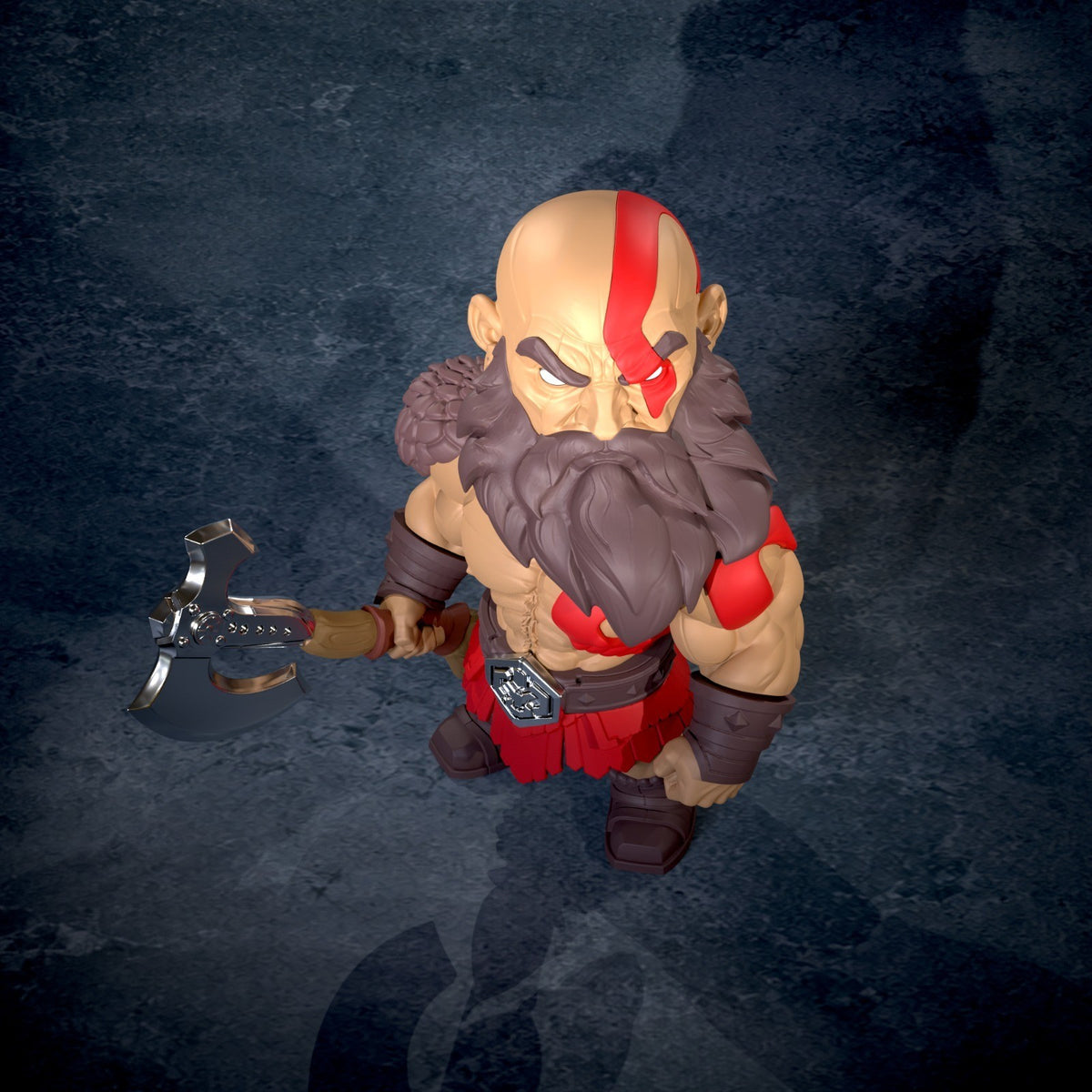 Kratos God of War Fan Art Figure Full Colour 3D Printed Statue