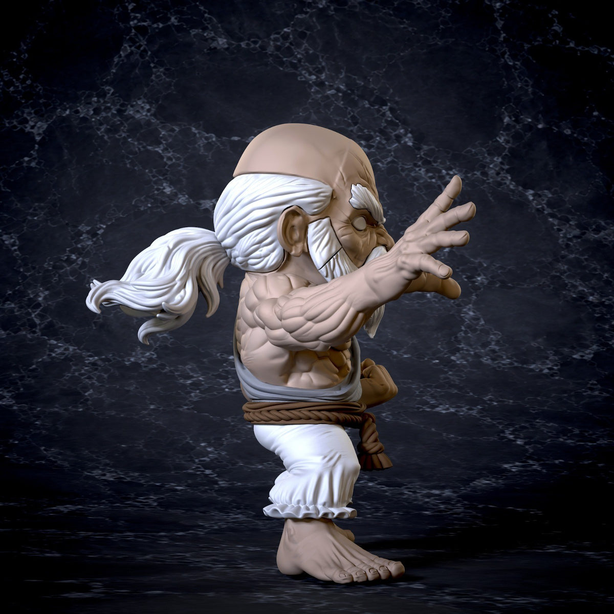 Gouken Street Fighter Fan Art Figure Full Colour 3D Printed Statue