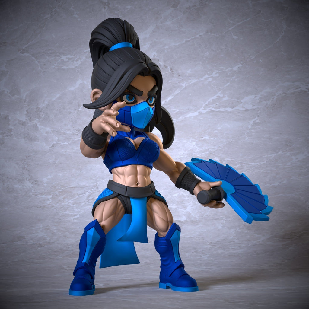 Kitana Mortal Kombat Fan Art Figure Full Colour 3D Printed Statue