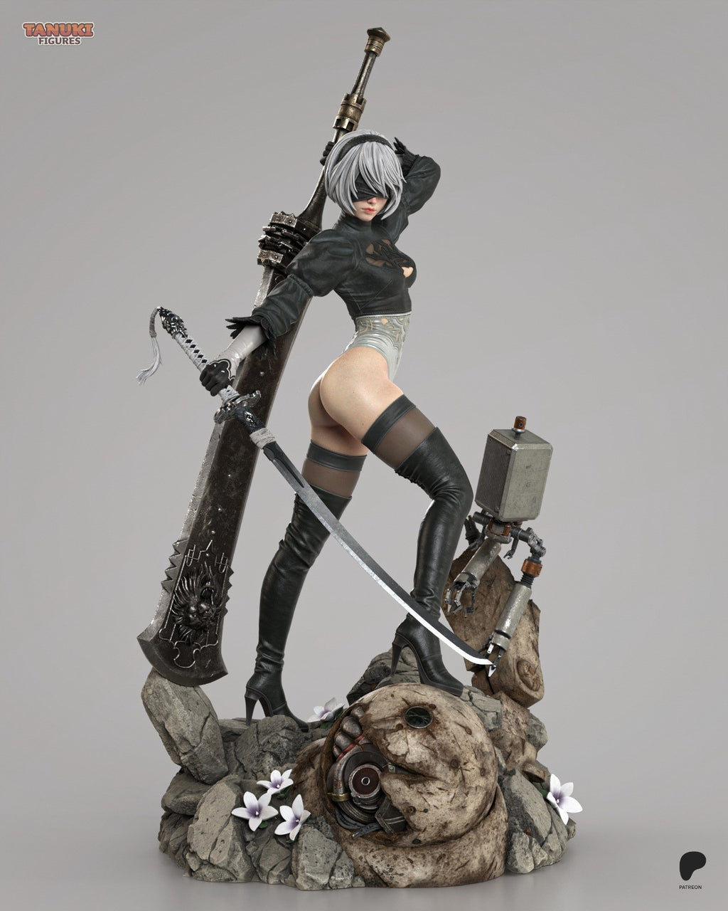 2B (NieR Automata) 3D Printed Garage Kit Figure