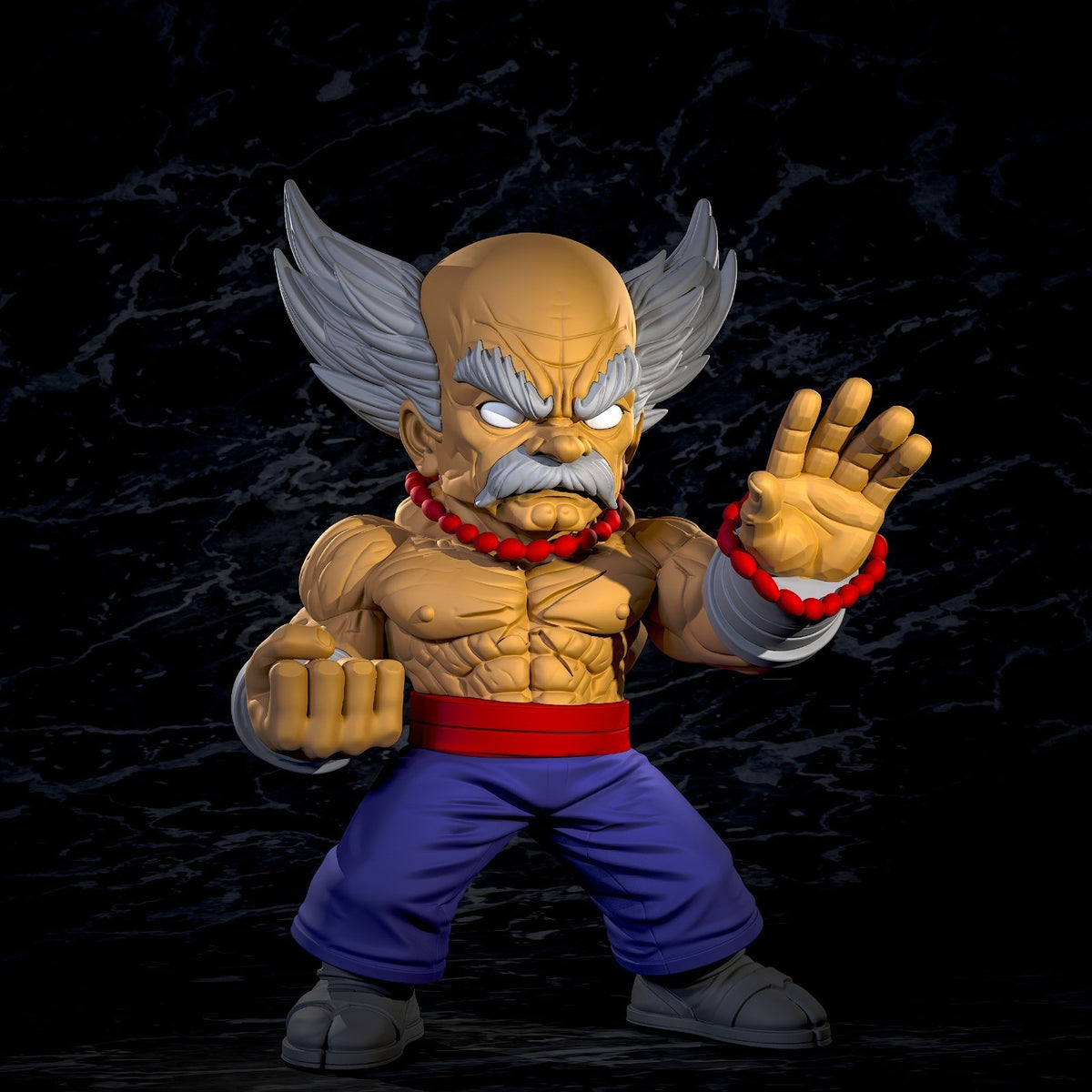 Heihachi Mishima Tekken Fan Art Figure Full Colour 3D Printed Statue