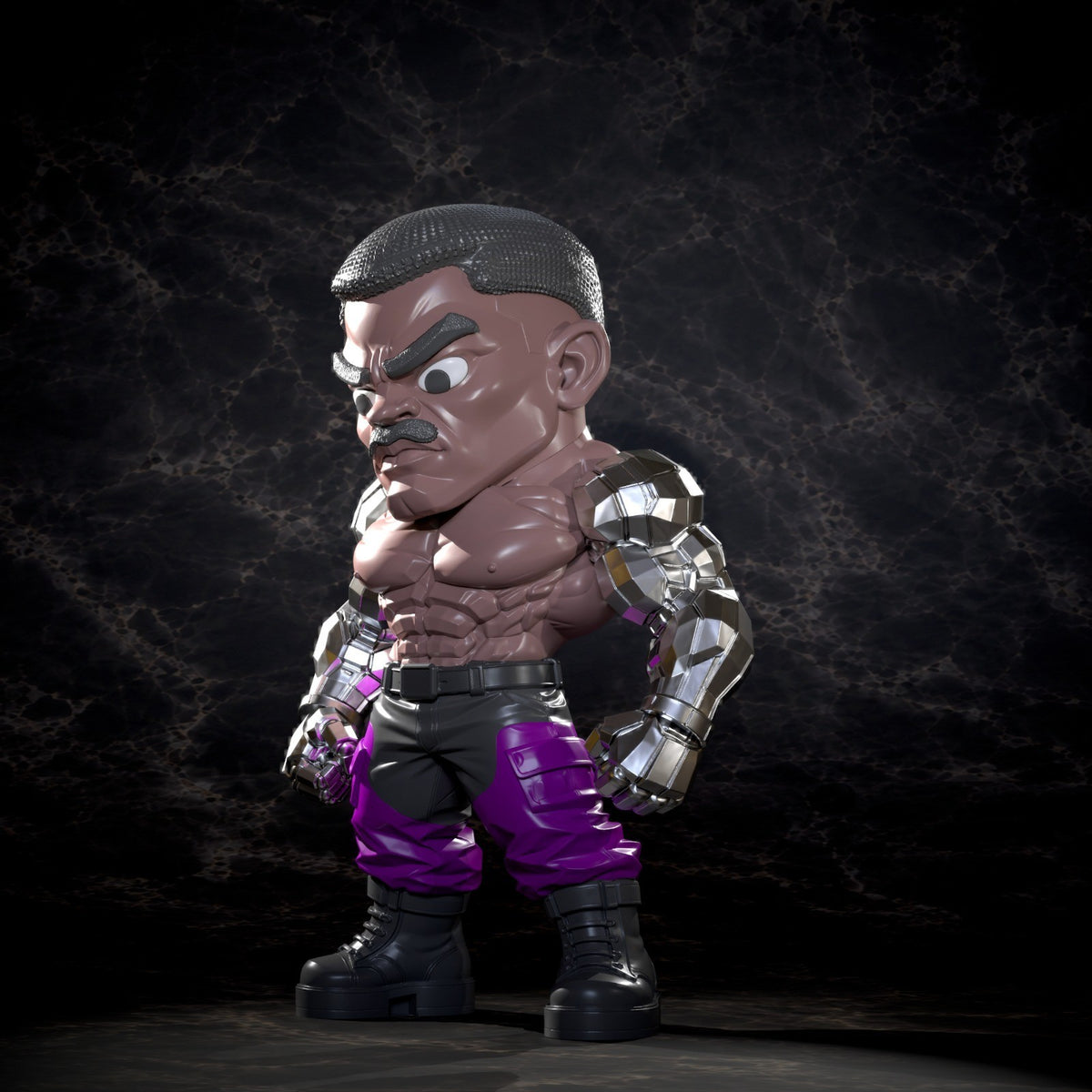 Jax Mortal Kombat Fan Art Figure Full Colour 3D Printed Statue