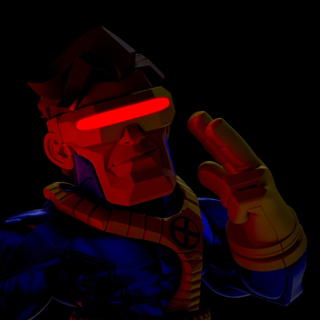 Cyclops Marvel Fan Art Figure Full Colour 3D Printed Statue