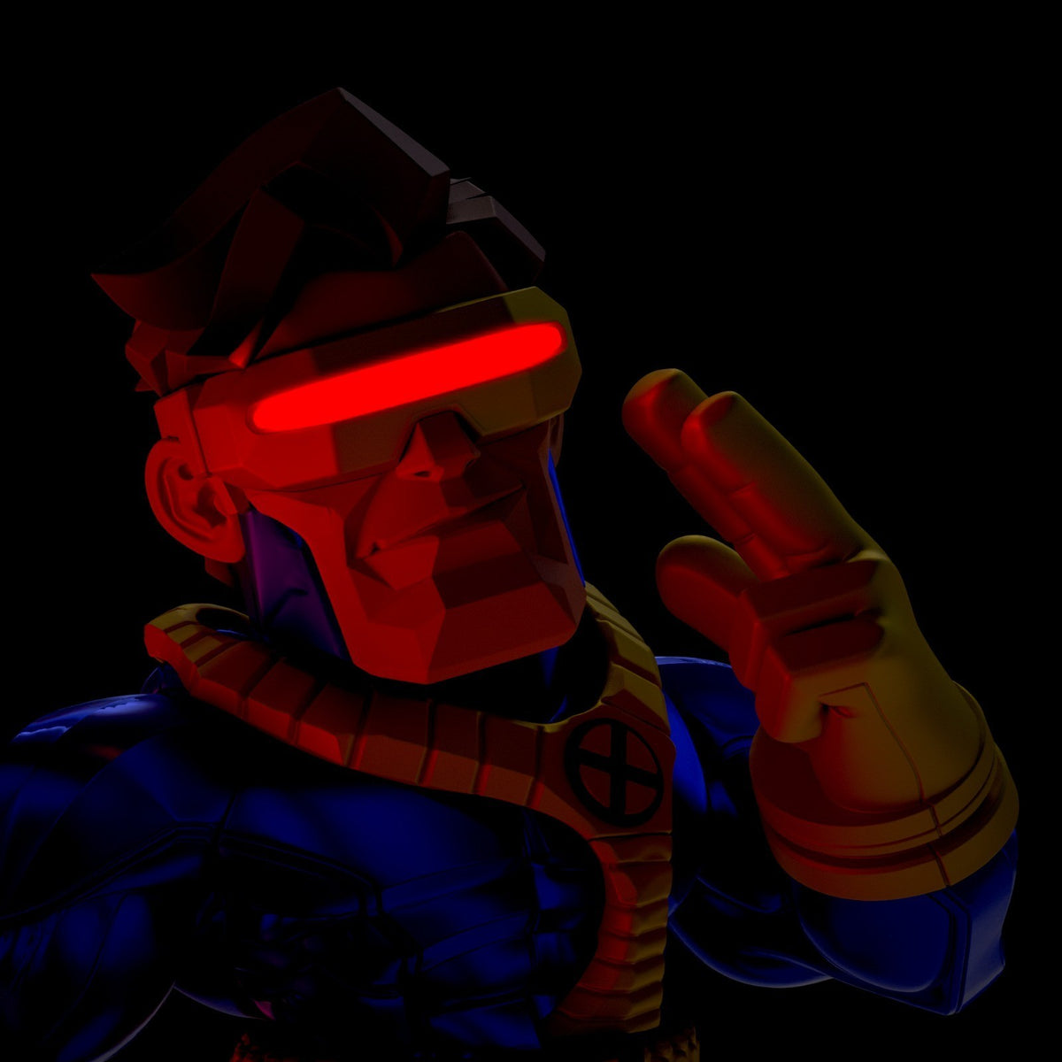 Cyclops Marvel Fan Art Figure Full Colour 3D Printed Statue