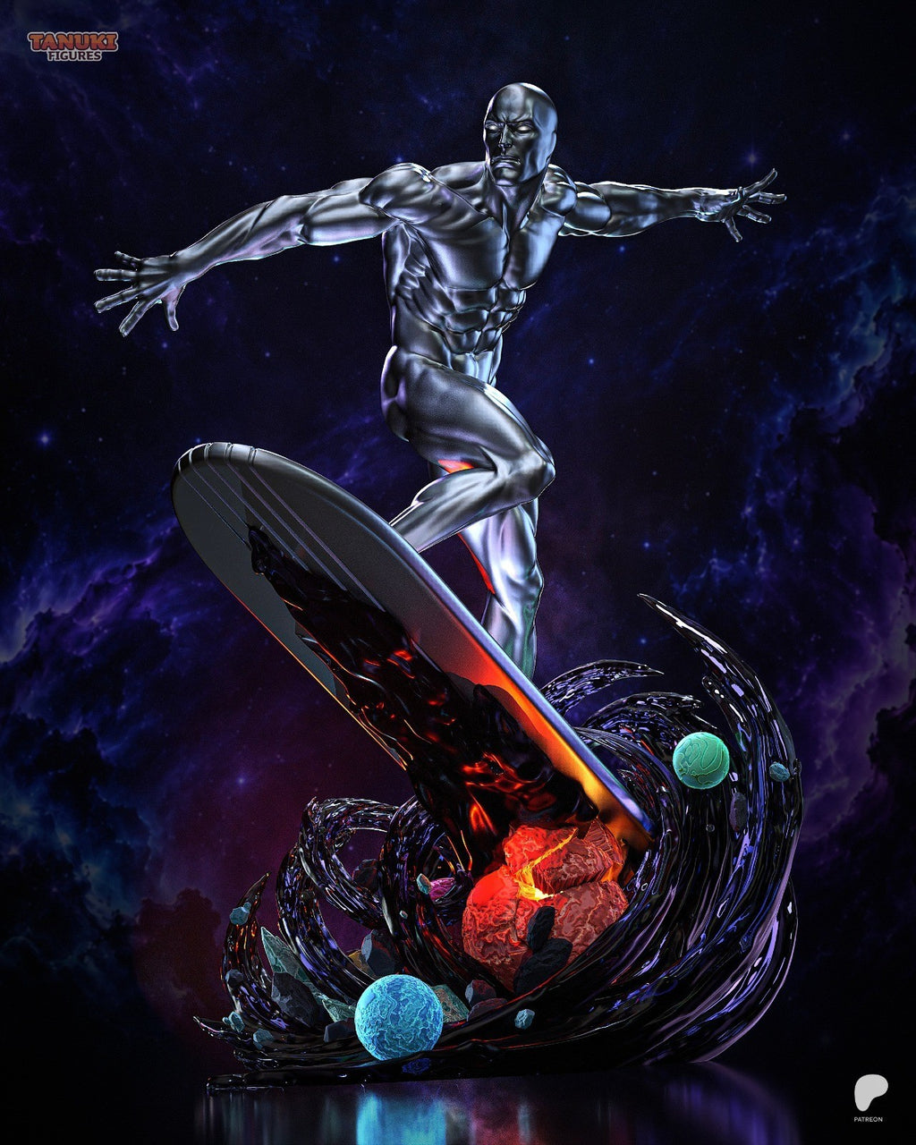 Silver Surfer (Marvel) 3D Printed Garage Kit Figure