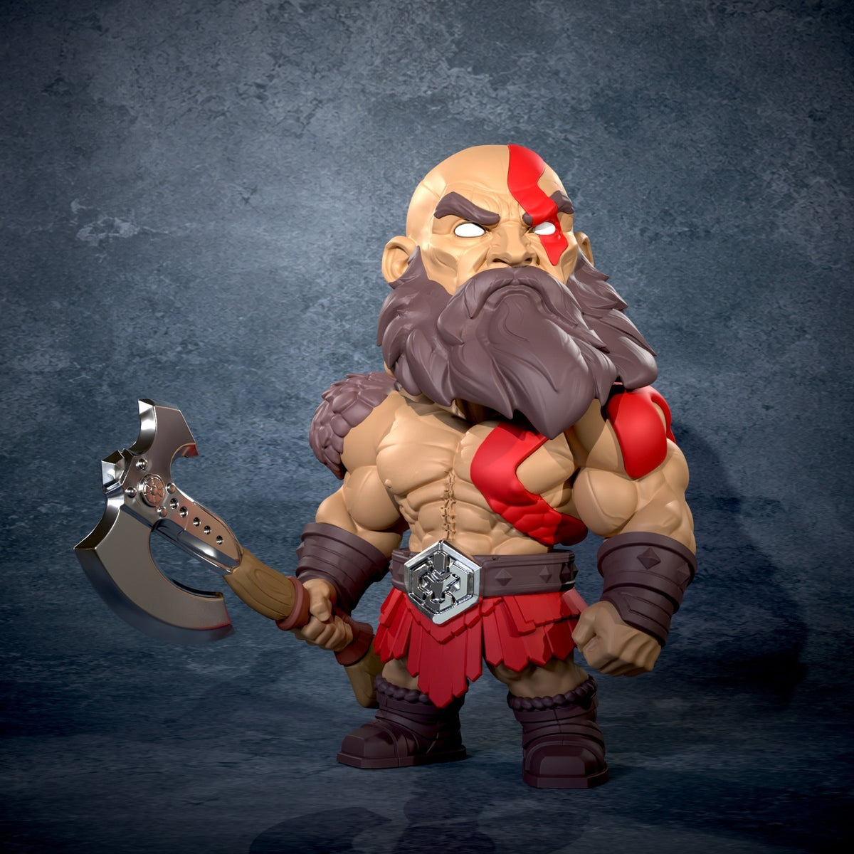 Kratos God of War Fan Art Figure Full Colour 3D Printed Statue