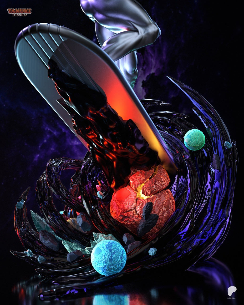 Silver Surfer (Marvel) 3D Printed Garage Kit Figure