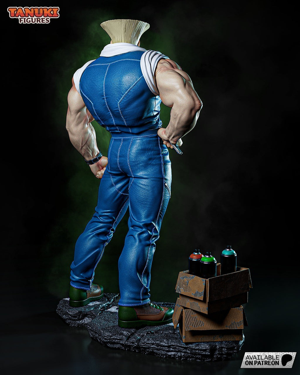 Guile (Street Fighter) 3D Printed Garage Kit Figure