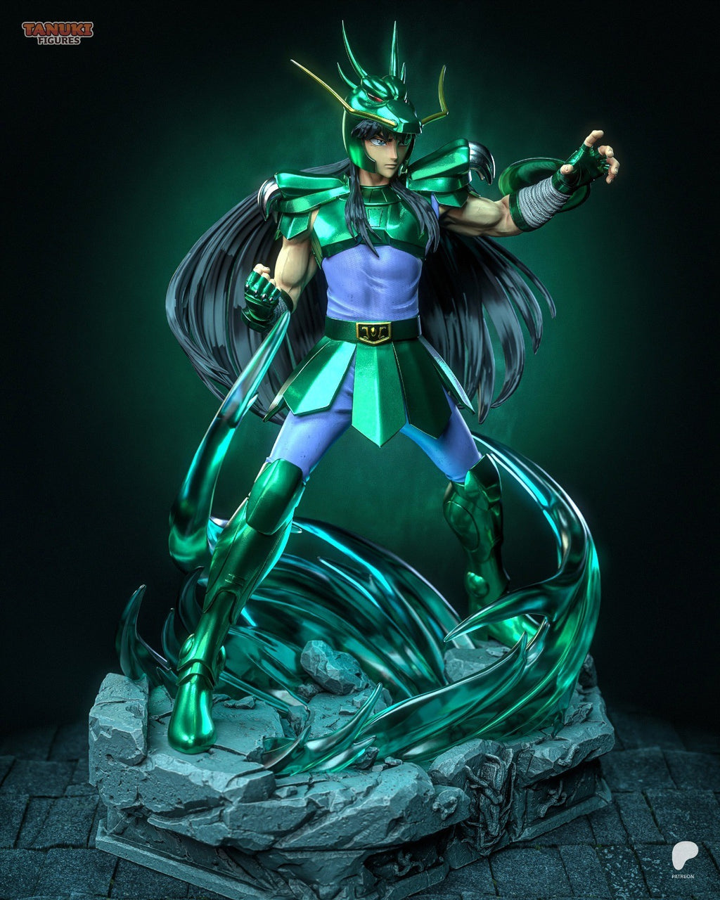 Shiryu (Saint Seiya) 3D Printed Garage Kit Figure