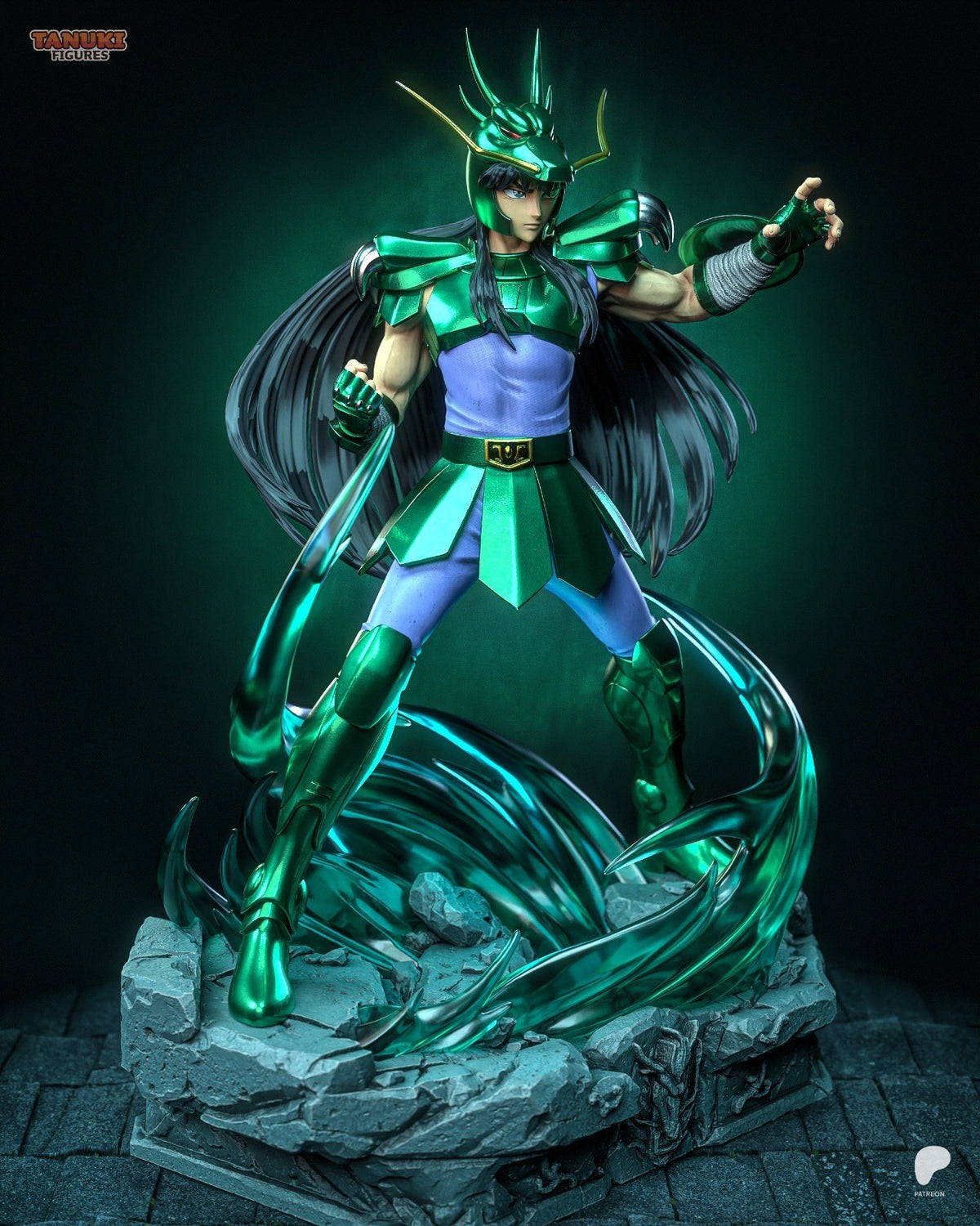 Shiryu (Saint Seiya) 3D Printed Garage Kit Figure