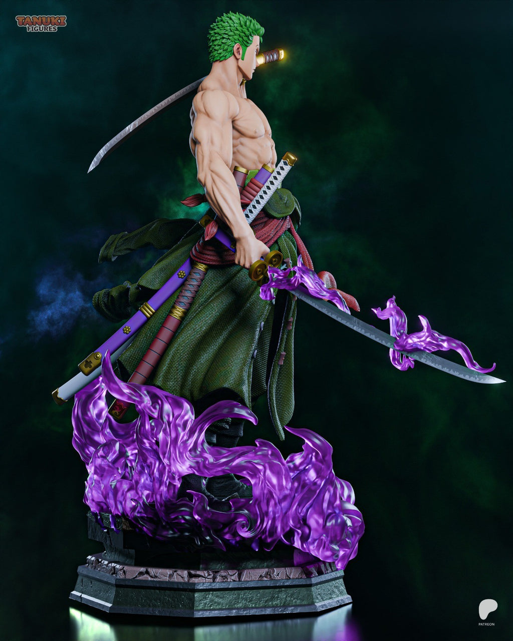 Zoro (One Piece) 3D Printed Garage Kit Figure