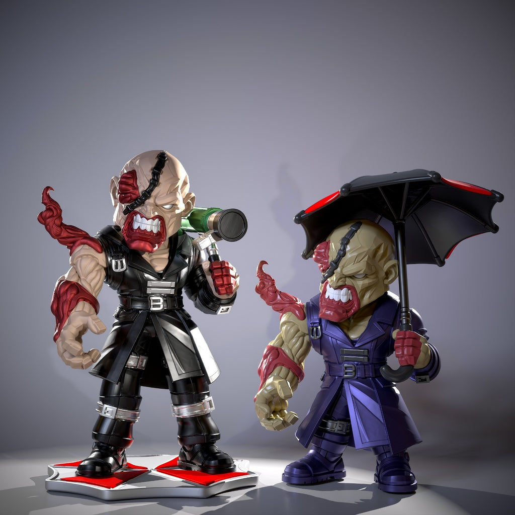 Nemesis Resident Evil Fan Art Figure Full Colour 3D Printed Statue