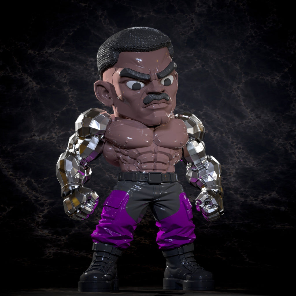 Jax Mortal Kombat Fan Art Figure Full Colour 3D Printed Statue
